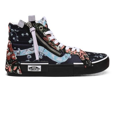 Vans Florals Sk8-Hi Reissue CAP - Kadın Bilekli Ayakkabı (Siyah)